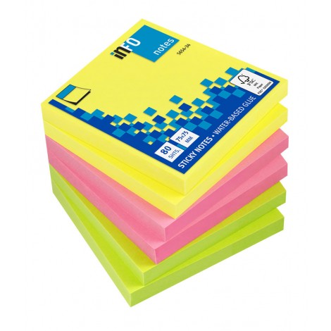 [INF020] Foglietti post-it Sticky Notes Fluo 75x75mm