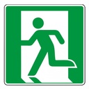 Cartello "Uscita di emergenza a sinistra"