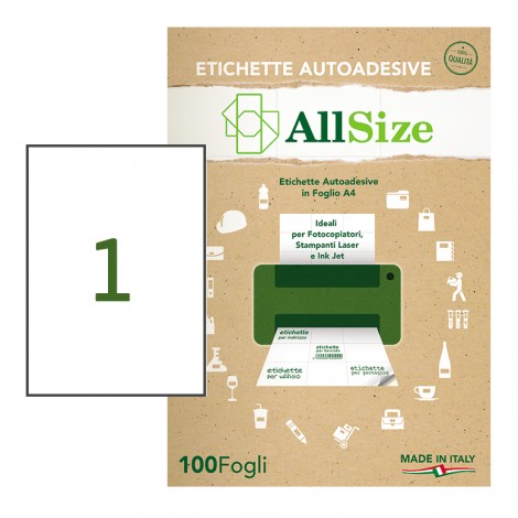 Etichette adesive in fogli A4