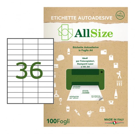 [Z02008] Etichette adesive in fogli A4