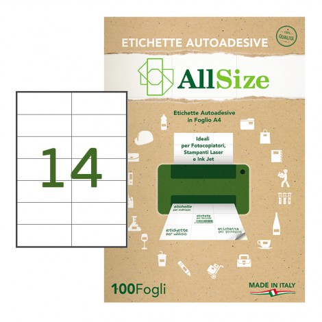 Etichette adesive in fogli A4