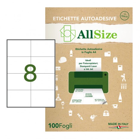 Etichette adesive in fogli A4