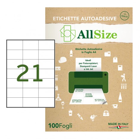 [Z02012] Etichette adesive in fogli A4