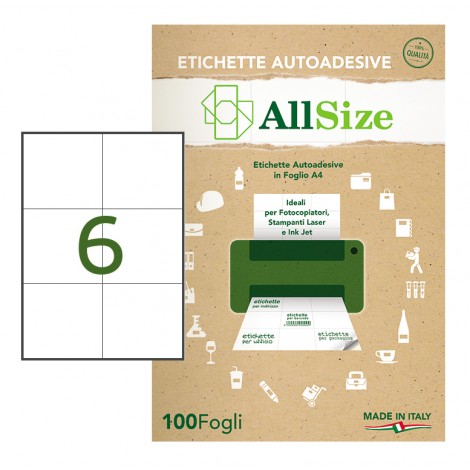 [Z02014] Etichette adesive in fogli A4