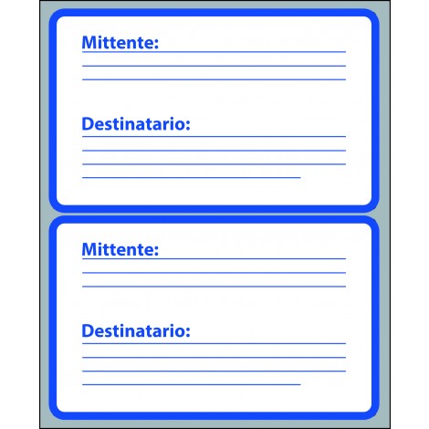 [KN0229] Etichette adesive in fogli - Per indirizzi