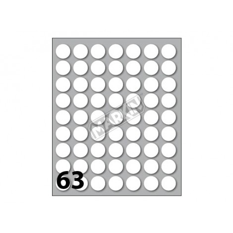 [KN0384] Etichette adesive in fogli - Multiuso rotonde