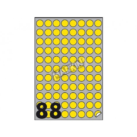 [KN0288] Etichette adesive in fogli A4 - Rotonda