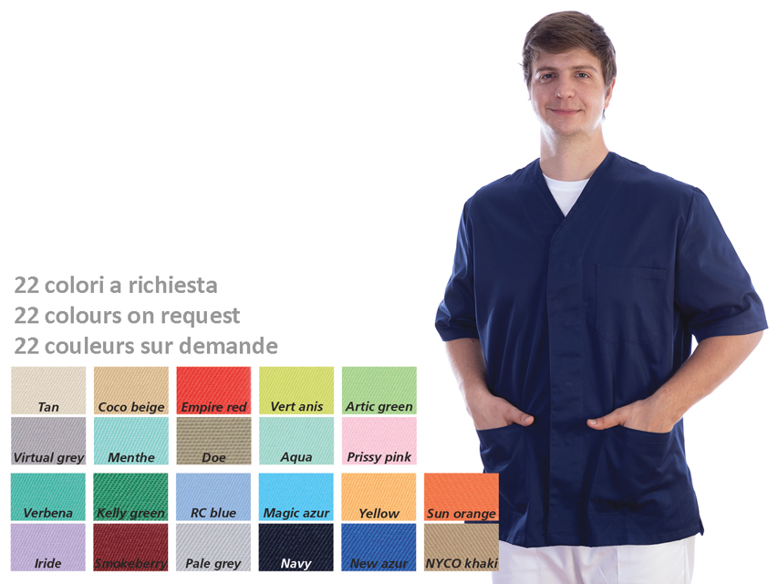 CASACCA CON AUTOMATICI - cotone/pol. - unisex XL colore a richiesta