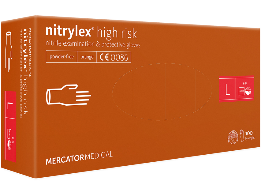 [21823] GUANTI NITRILE NITRYLEX ORANGE - grandi