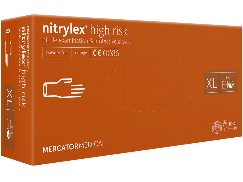 [21824] GUANTI NITRILE NITRYLEX ORANGE - extra large