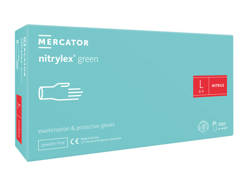 GUANTI NITRILE NITRYLEX LIGHT GREEN - grandi