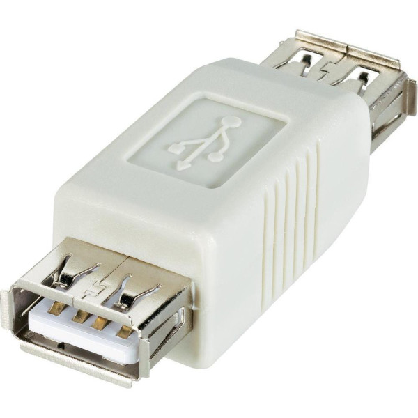 [IADAP_USB-A_A] Adattatore USB-A Femmina USB-A Femmina Bianco