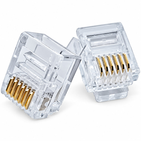[IWP-6P6C-1] Plug Telefonico 6 poli 6 contatti RJ12