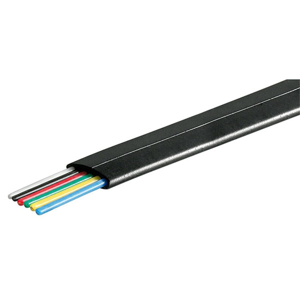 [IAWG_26-6-100-B] Cavo Telefonico Cavo 6 poli 100 m Nero