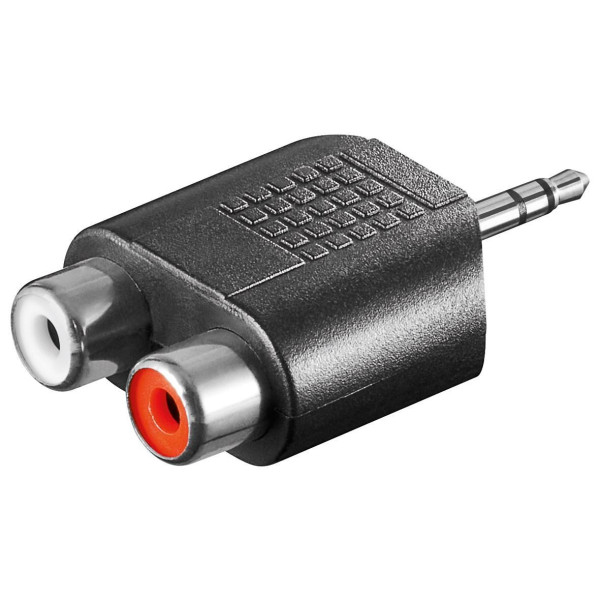 [IADAP_AU-3M2RCA] Adattatore Audio 3.5mm Maschio a 2 RCA Stereo Femmina