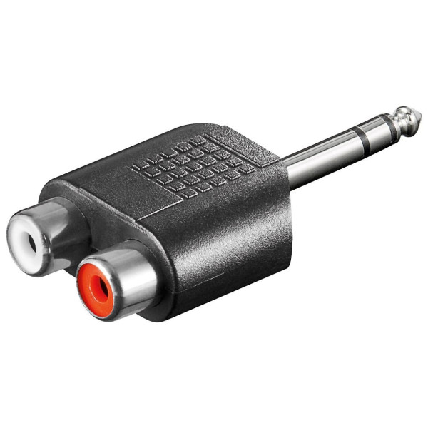 [IADAP_AU-5M2RCA] Adattatore Audio 6.3mm Maschio a 2 RCA Femmina