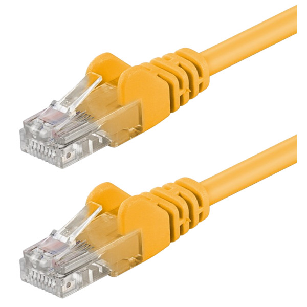 Cavo di rete Patch in Rame Cat. 5e Giallo UTP 1 m