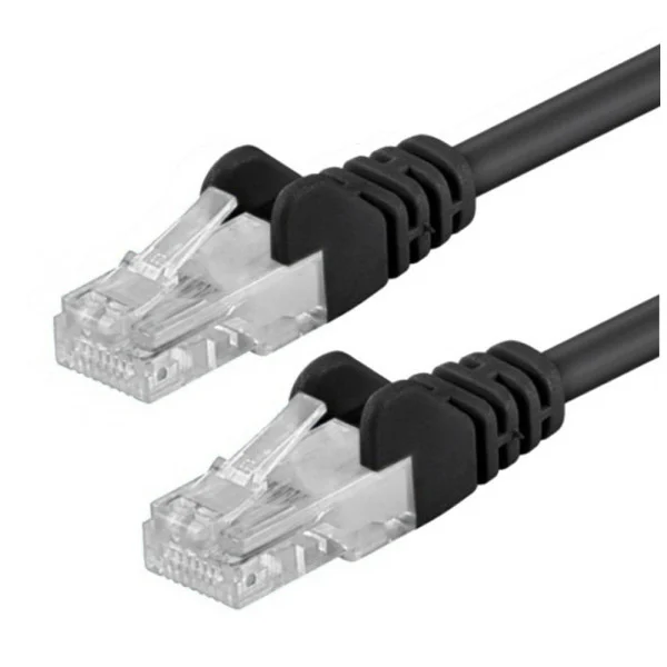 Cavo di rete Patch in Rame Cat. 5e Nero UTP 1 m
