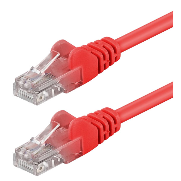 Cavo di rete Patch in Rame Cat. 5e Rosso UTP 10 mt