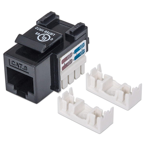 Frutto Keystone RJ45 Cat.6 UTP non schermato Nero