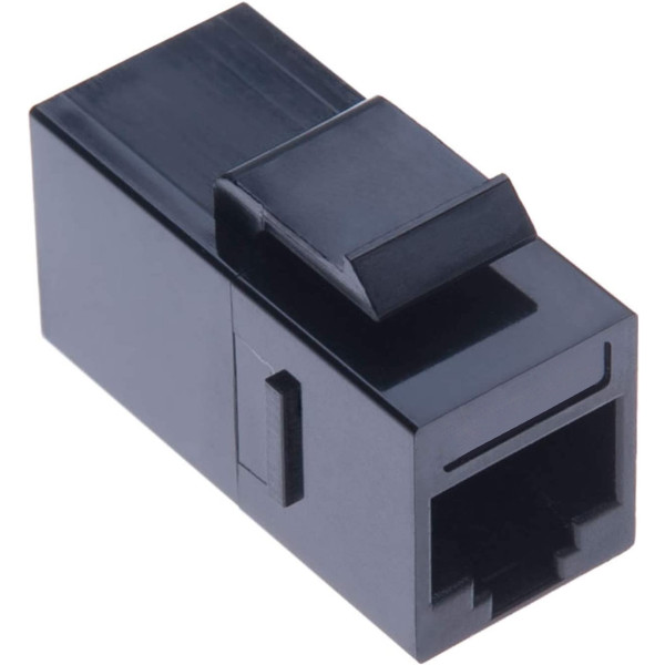 [IWP-MD_C5E_TRUE] Accoppiatore RJ45 F/F UTP Cat5e Keystone Nero