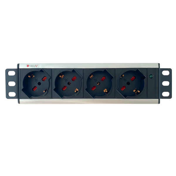 [I-CASE_M10-4] Multipresa Universale 4 Posti da Rack 10'' Spina Italiana 1,5U
