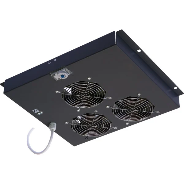 Gruppo 3 Ventole Soffitto con Termostato per Armadi Rack