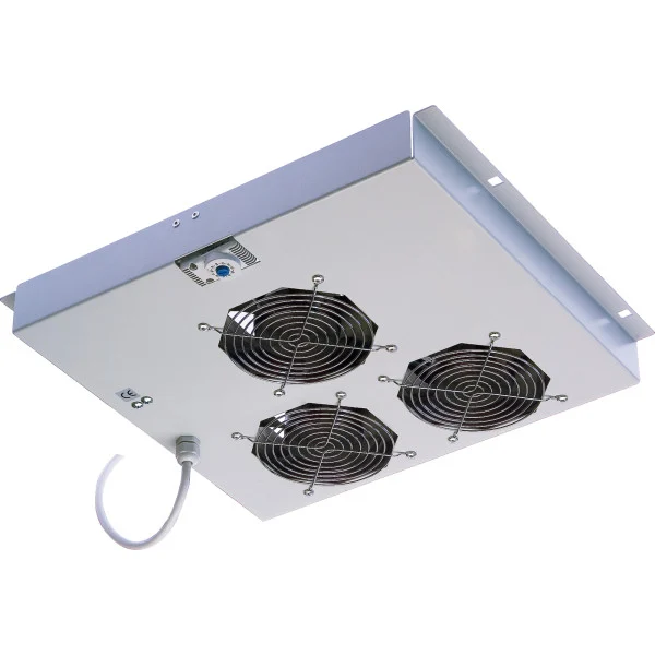 [I-CASE_FAN-3] Gruppo 3 Ventole a Soffitto con Termostato per Armadi Rack