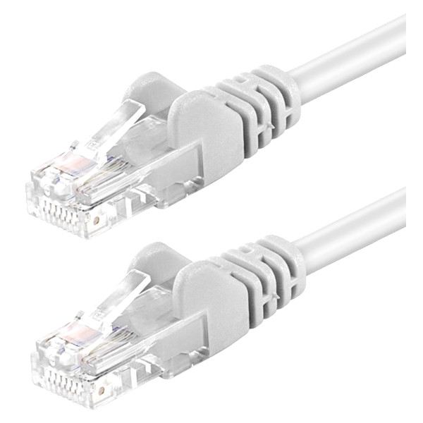 Cavo di rete Patch in Rame Cat. 6 Bianco UTP 1 m