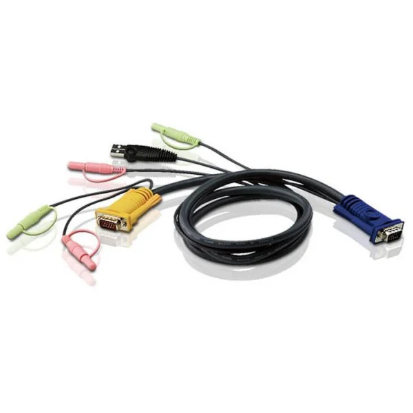 [ICOC_2L-5302U] Cavo per KVM HD15 a USB con Audio 1,8m, 2L-5302U