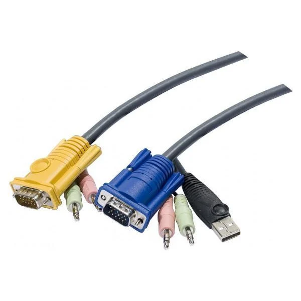[ICOC_2L-5305U] Cavo per KVM HD15 a USB con Audio 5 mt., 2L-5305U