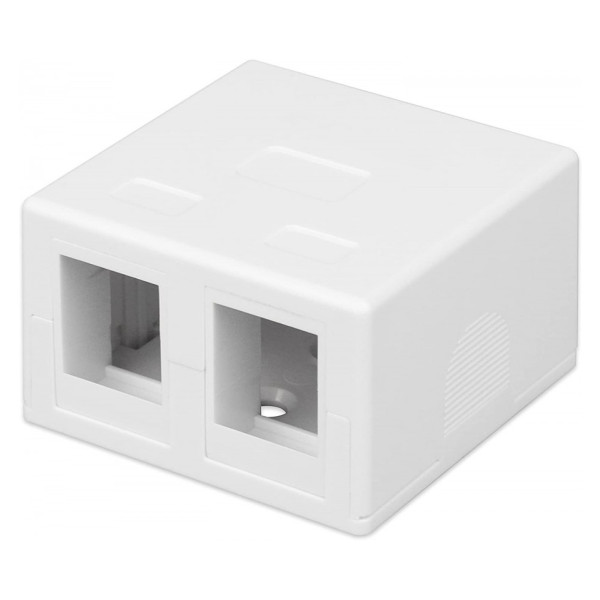 [IWP-MD_SC-2] Presa a Muro per 2 Frutti Keystone Bianco