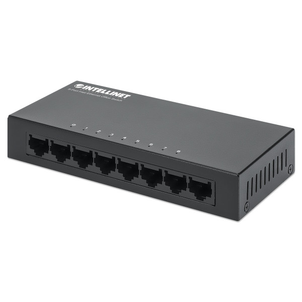 [I-SWHUB-080ME] Switch Hub Ethernet 10/100Mbps 8 Porte Desktop in Metallo