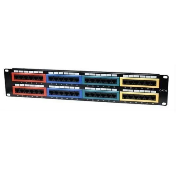 Pannello Patch UTP 48 Porte Cat.6 Codifica Colorata