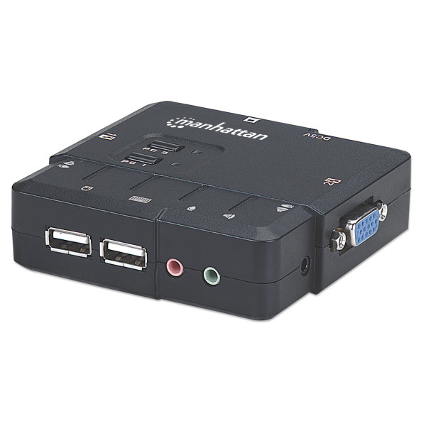 [IDATA_IVIEW-U2L] KVM Switch 2 Porte USB/Audio Nero