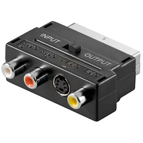 [IADAP_SCART-NI] Adattatore Scart SVHS RCA Audio Video