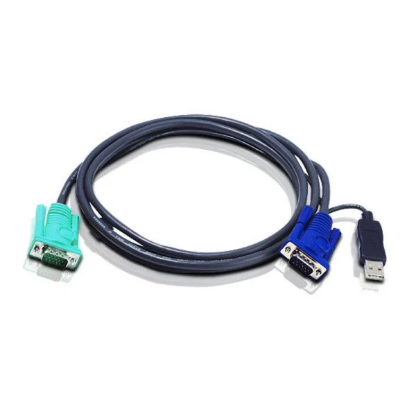 [ICOC_2L-5205U] Cavo per KVM 15 HD Poli a 15 Poli e USB, 2L-5205U