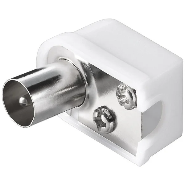 Connettore Cavo Antenna TV Maschio Angolato 9.5 mm