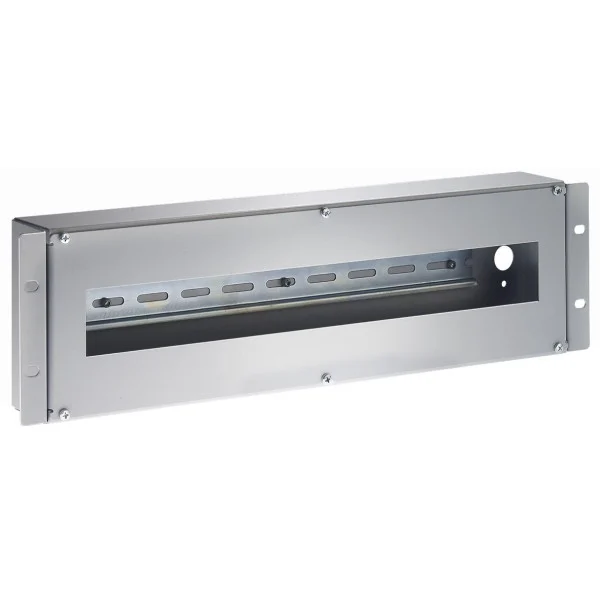 [I-CASE_DIN-3] Contenitore Guida DIN 3U per Armadi 19'' Grigio