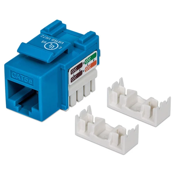 Frutto Keystone RJ45 Cat.5E UTP IDC 90&deg; Blu