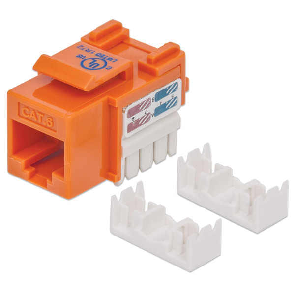 [IWP-MD_C6_OR] Frutto Keystone RJ45 Cat.6 UTP non schermato Arancione