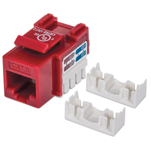 [IWP-MD_C6_RED] Frutto Keystone RJ45 Cat.6 UTP non schermato Rosso