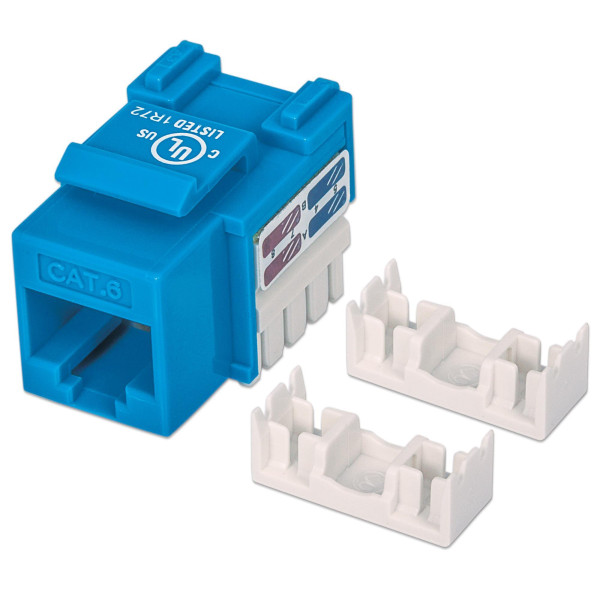 [IWP-MD_C6_BL] Frutto Keystone RJ45 Cat.6 UTP non schermato Blu