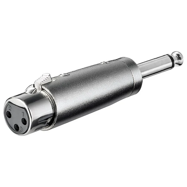 [IADAP_AU-XLR-451] Adattatore XLR Cannon Femmina ad Audio 6,35mm Maschio Mono