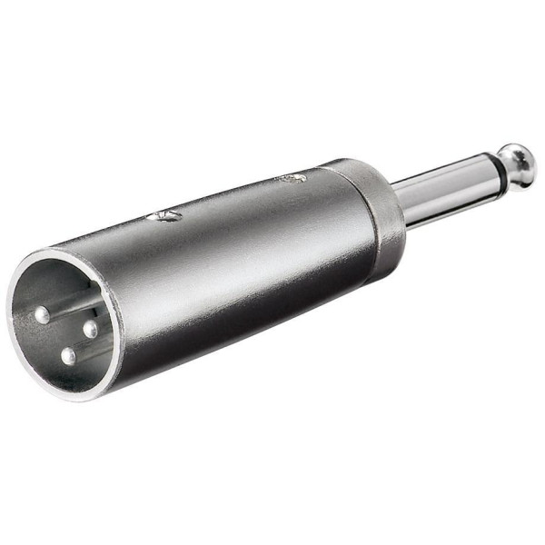 [IADAP_AU-XLR-452] Adattatore XLR Cannon Maschio ad Audio 6,35mm Maschio Mono