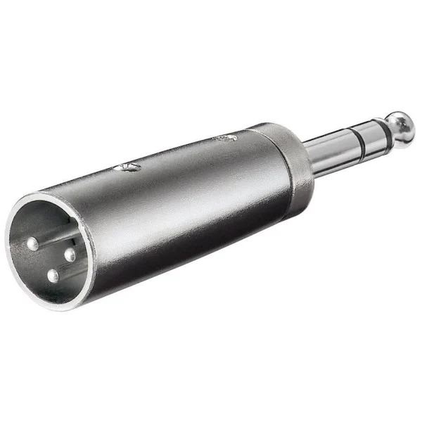 [IADAP_AU-XLR-515] Adattatore XLR Cannon Maschio ad Audio 6,35mm Maschio Stereo