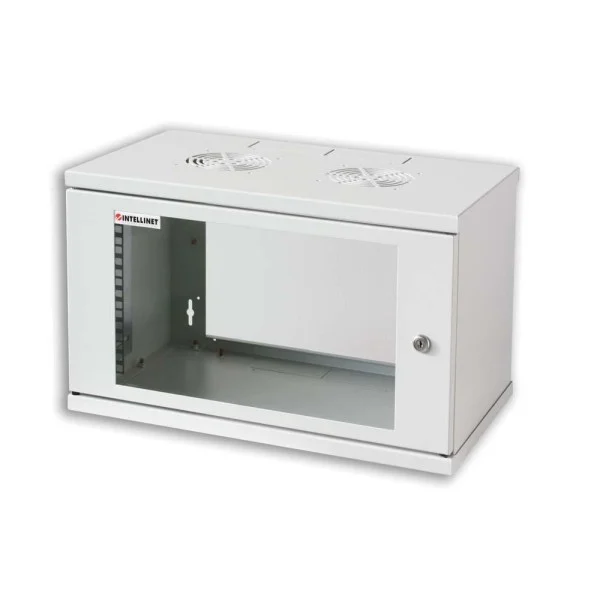 Armadio Rack 19'' a muro 16 unit&agrave; prof. 400 Grigio Assemblato