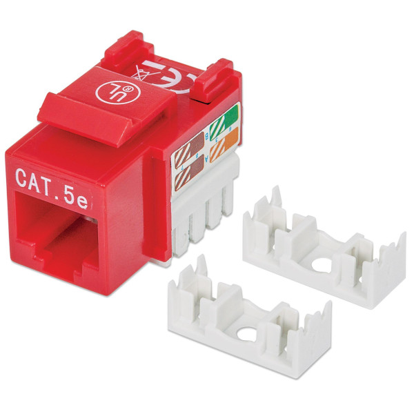 [IWP-MD_C5E_RED] Frutto Keystone RJ45 Cat.5E UTP IDC 90&deg; Rosso