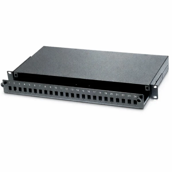 [I-CASE_FO-24SCS] Cassetto Rack 19'' Fibra Ottica 24 porte LC Duplex/SC Simplex Nero