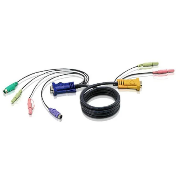 [ICOC_2L-5303P] Cavo per KVM HD 15 a PS2 con Audio 3 metri, 2L-5303P